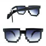 Black Pixel Square Sunglasses 