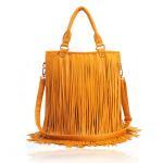 Fashion Handbag with Long Tassels
