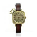 Square Watch with Cute Crown