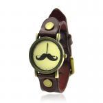 Vintage Red Leather Mousta..
