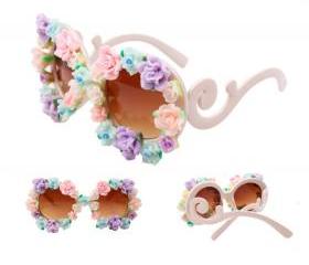 Handmade Polymer Clay Rose Flower Frame Sunglasses