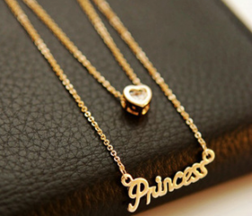 Rhinestone Princess Necklace