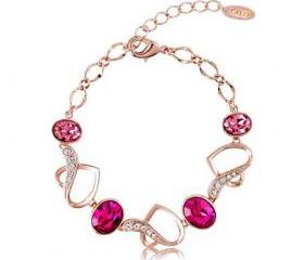 Hearts Together Bracelet with Swarovski Elements