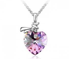 Listen to My Heartbeat Purple Necklace With SWAROVSKI ELEMENTS