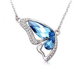 Dancing Butterfly Necklace with Swarovski Elements